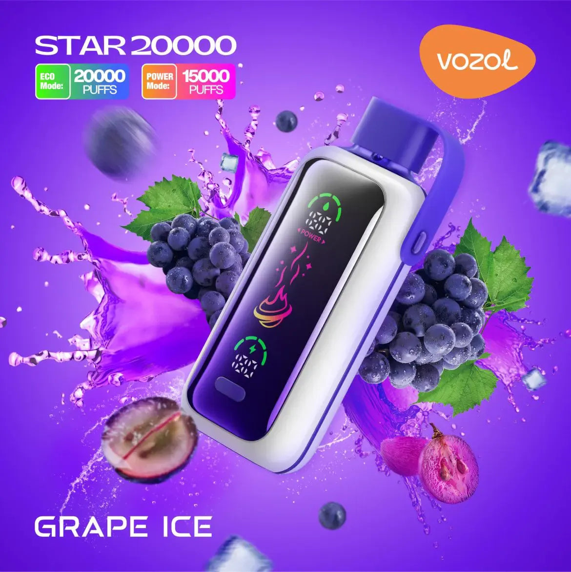 Vozol Star 20000 Puffs 5% Nicotine Disposable Vape - Dual Power Mode