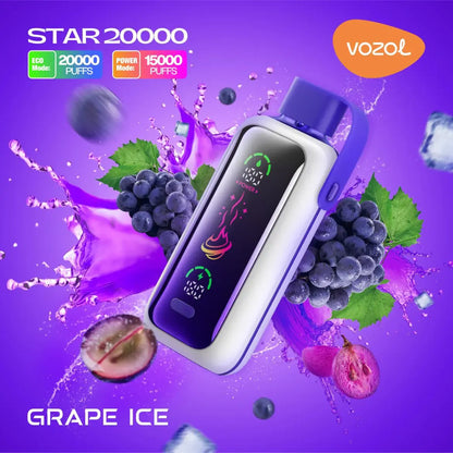 Vozol Star 20000 Puffs 5% Nicotine Disposable Vape - Dual Power Mode